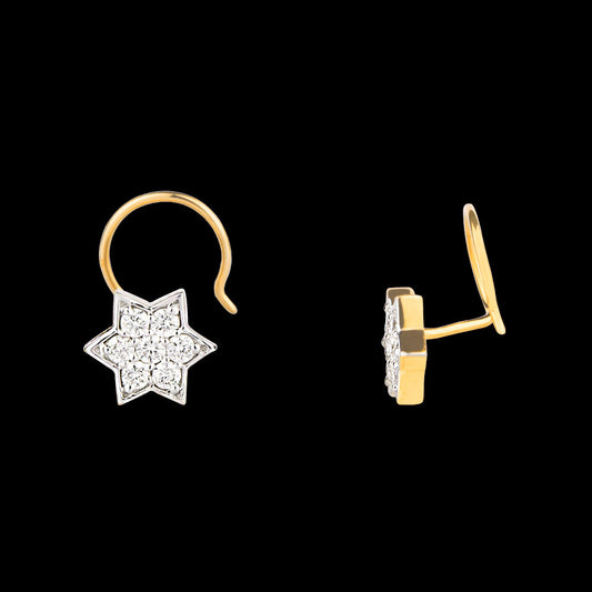 14K Yellow Gold Diamond Nosepin - 0.14ct VVS-VS-GH
