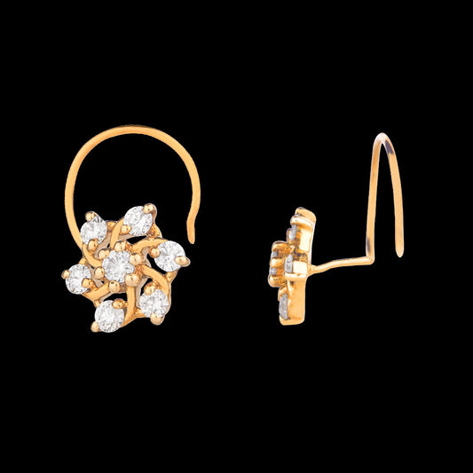 18K Yellow Gold Diamond Nosepin - 0.18ct VVS-VS-IJ