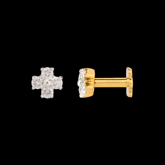 14K Yellow Gold Diamond Nosepin - 0.06ct VS-FG