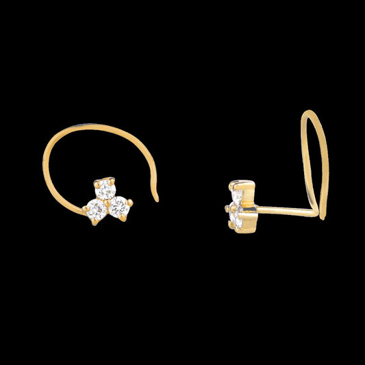 14K Yellow Gold Diamond Nosepin - 0.08ct VS-HI