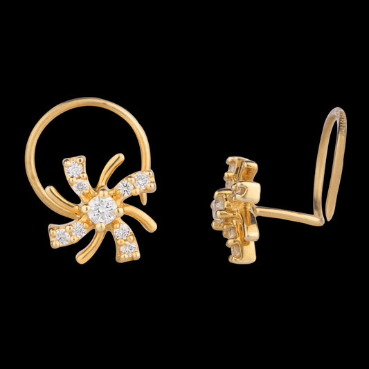 14K Yellow Gold Diamond Nosepin - 0.07ct VS-SI-GH