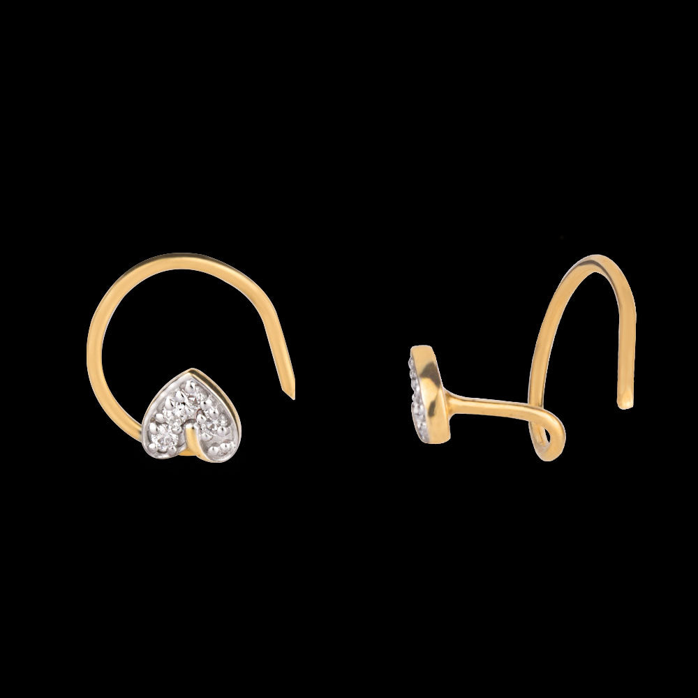 14K Rose Gold Diamond Nosepin - 0.03ct VS-HI