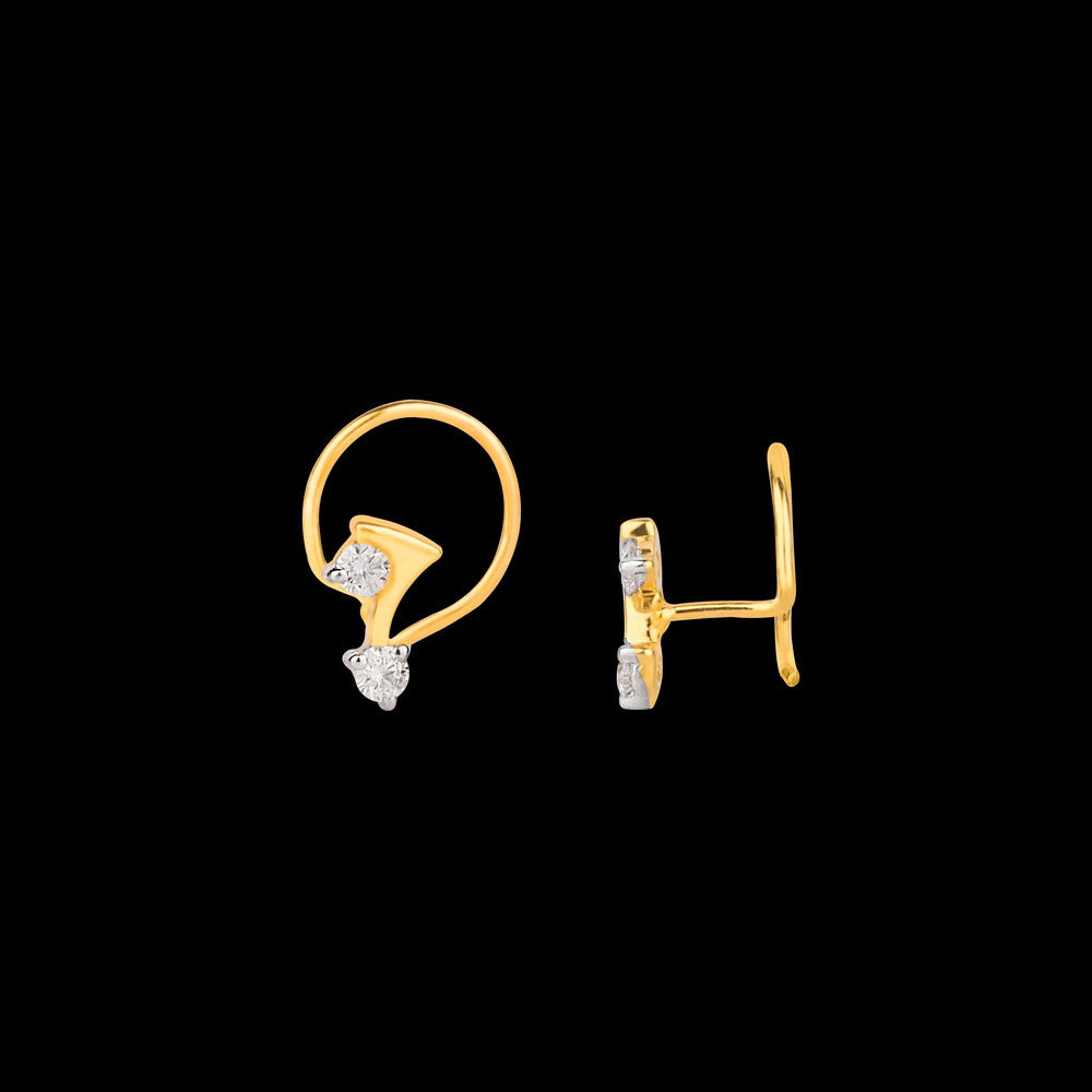 14K Yellow Gold Diamond Nosepin - 0.08ct VS-GH
