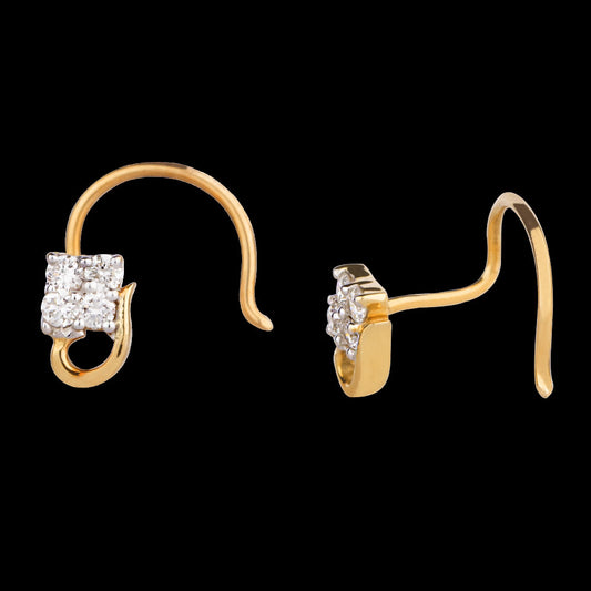 18K Yellow Gold Diamond Nosepin - 0.05ct VVS-VS-IJ