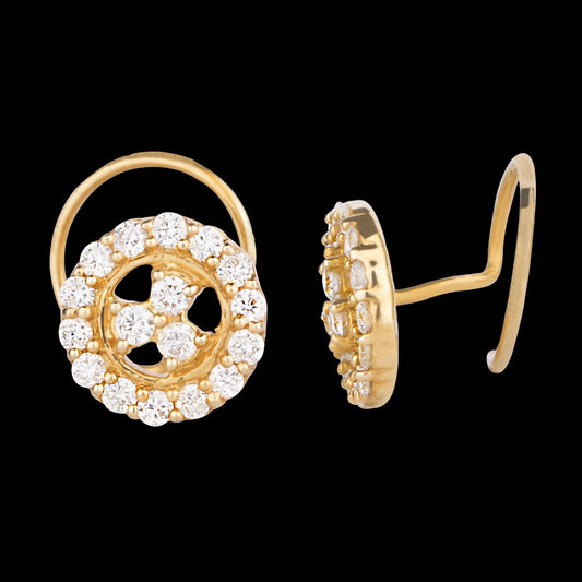 14K Yellow Gold Diamond Nosepin - 0.19ct VVS-VS-GH