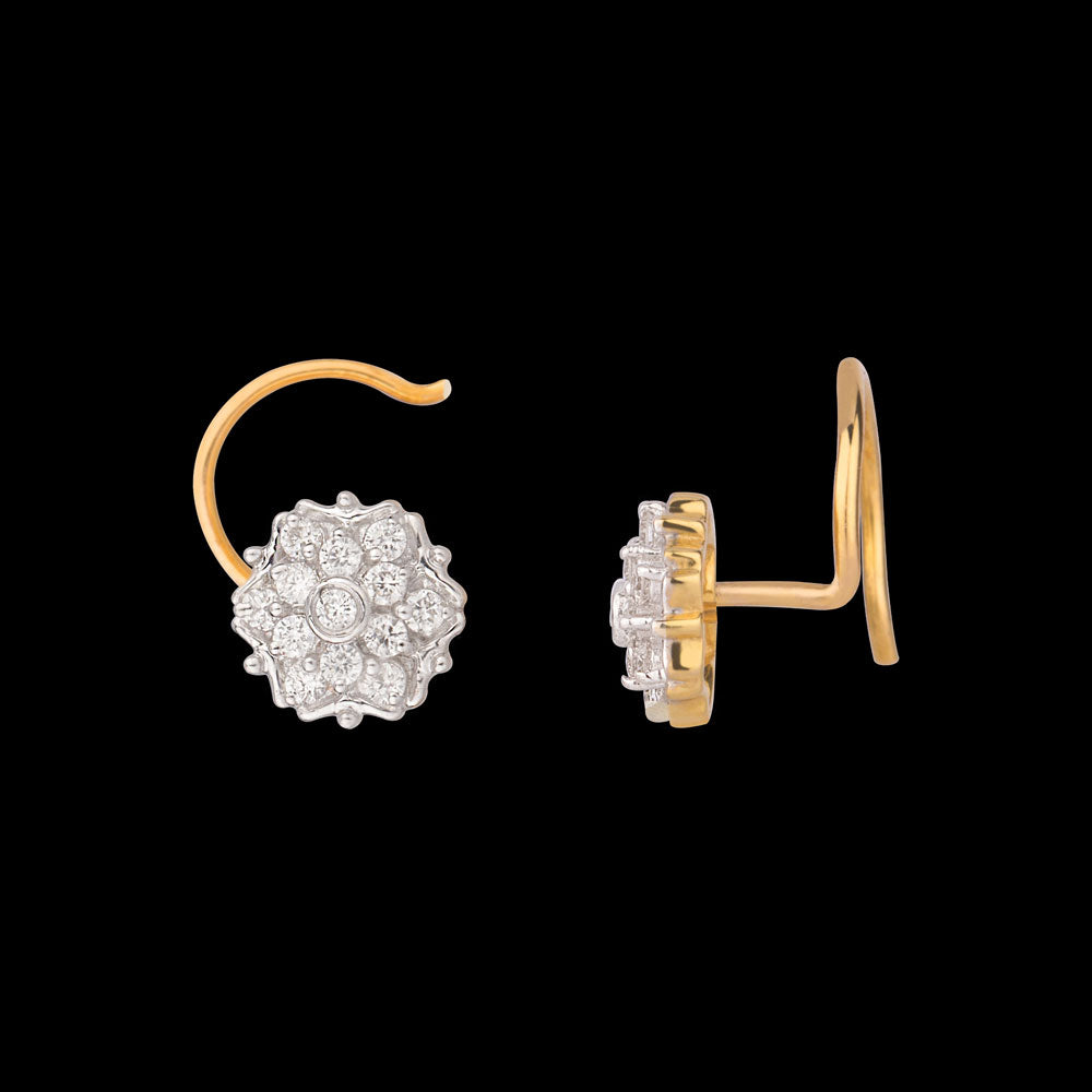 14K Yellow Gold Diamond Nosepin - 0.11ct VVS-VS-GH