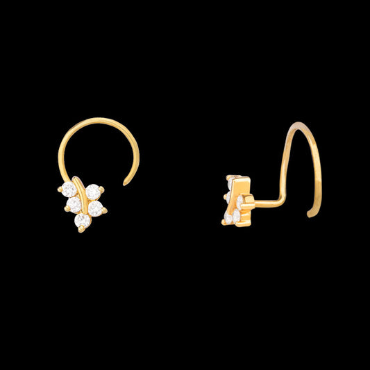 14K Yellow Gold Diamond Nosepin - 0.08ct VS-GH