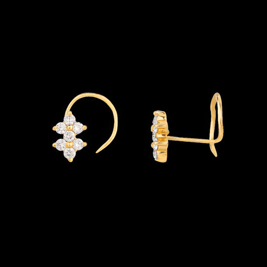 14K Yellow Gold Diamond Nosepin - 0.13ct VS-HI