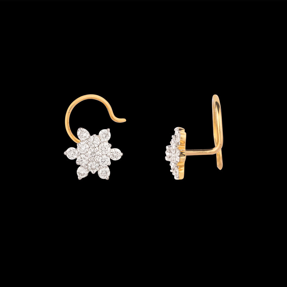 14K Yellow Gold Diamond Nosepin - 0.2ct VVS-VS-GH