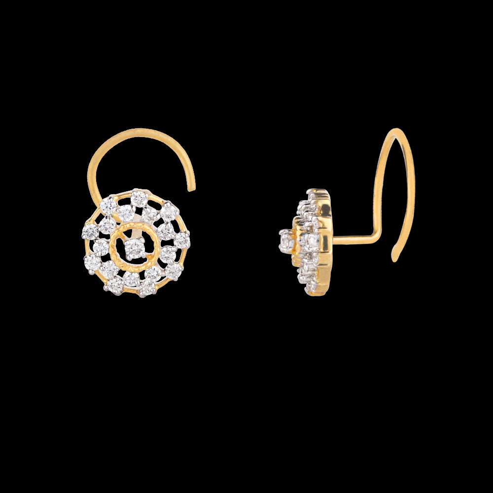 18K Rose Gold Diamond Nosepin - 0.147ct VVS-VS-GH