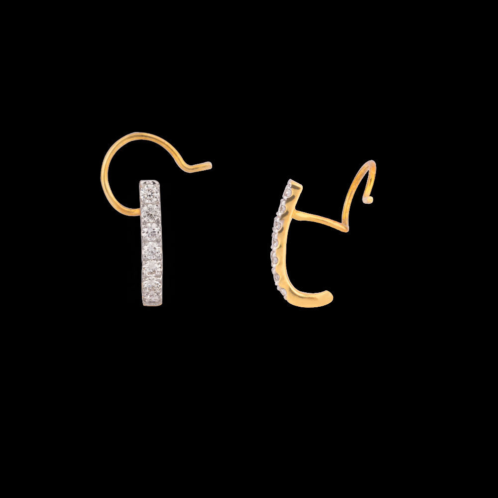 18K Yellow Gold Diamond Nosepin - 0.175ct VVS-VS-IJ