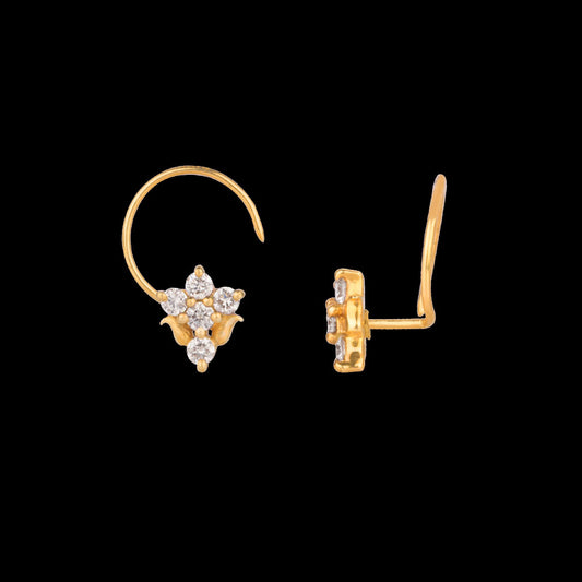 14K Yellow Gold Diamond Nosepin - 0.11ct VS-FG
