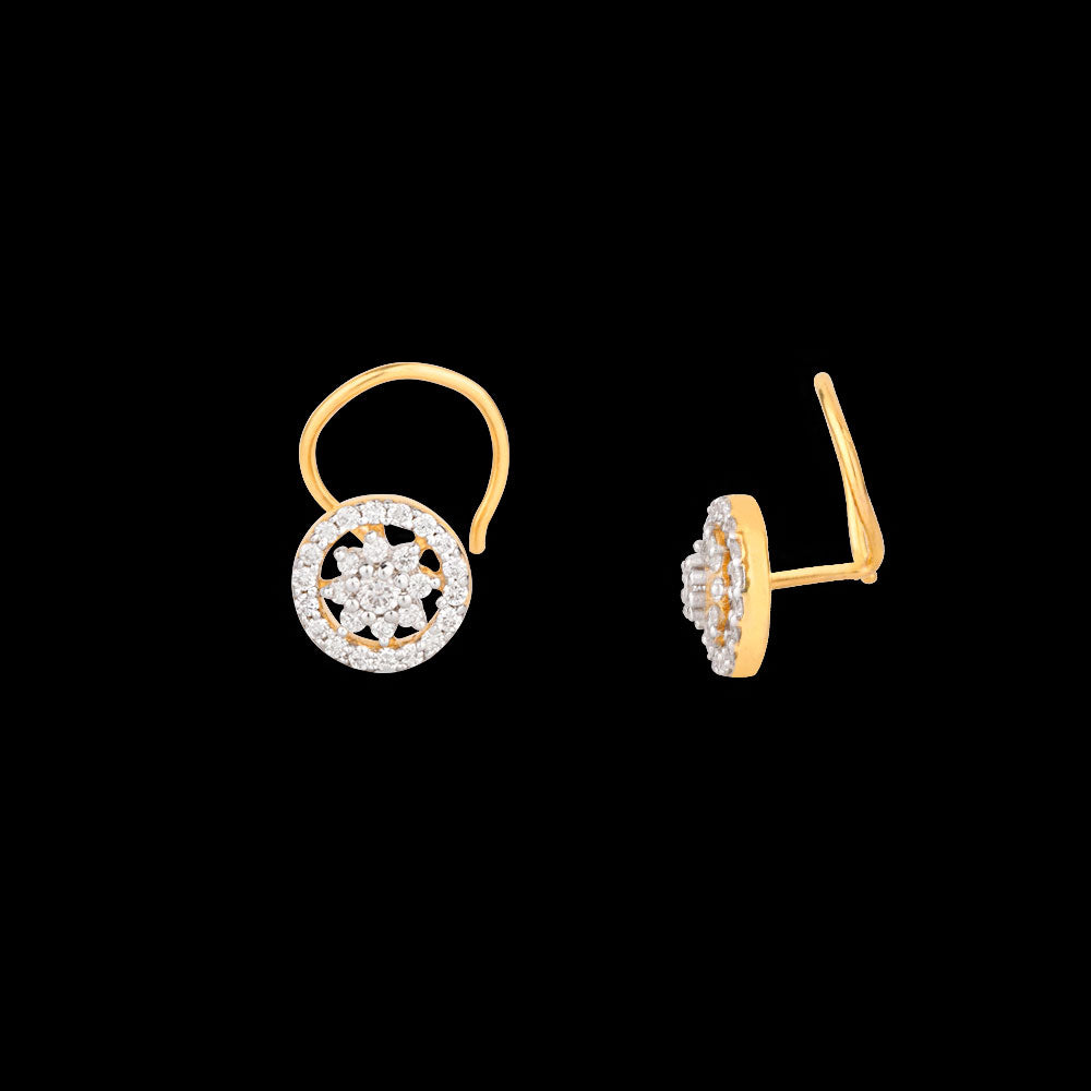 14K Yellow Gold Diamond Nosepin - 0.12ct VVS-VS-GH