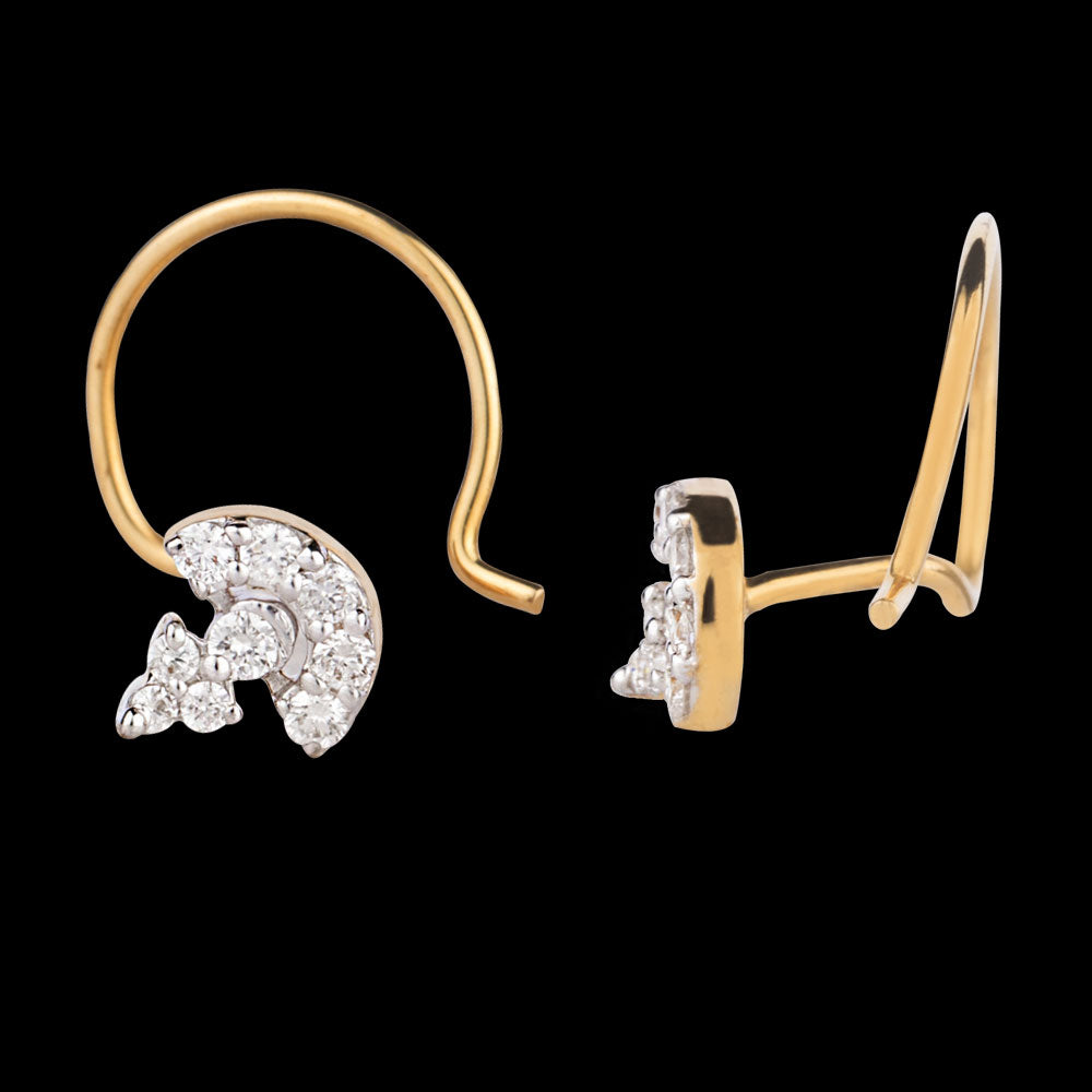18K Yellow Gold Diamond Nosepin - 0.07ct VS-IJ