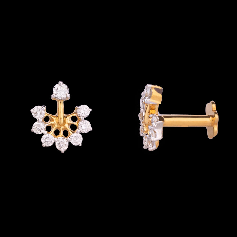 18K Yellow Gold Diamond Nosepin - 0.07ct VS-SI-IJ