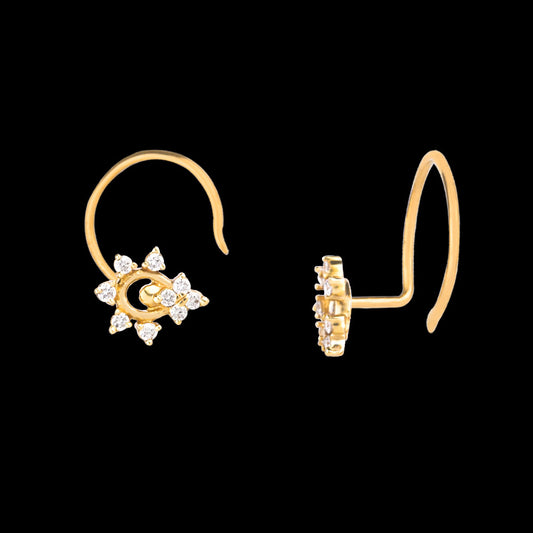 14K Yellow Gold Diamond Nosepin - 0.06ct VS-GH