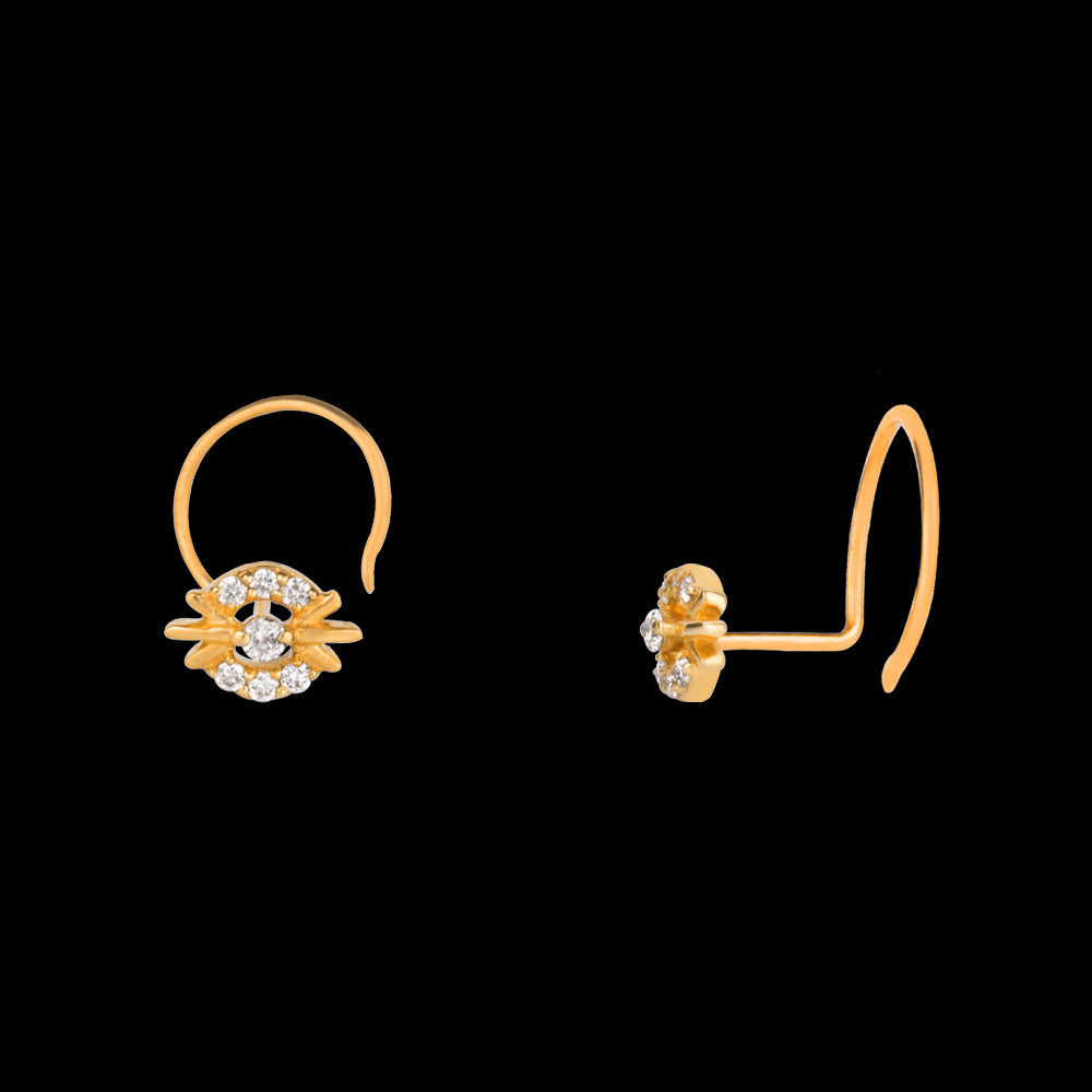 18K Yellow Gold Diamond Nosepin - 0.05ct VVS-VS-IJ