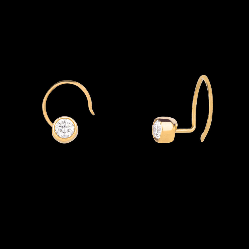14K Yellow Gold Diamond Nosepin - 0.151ct VS-GH