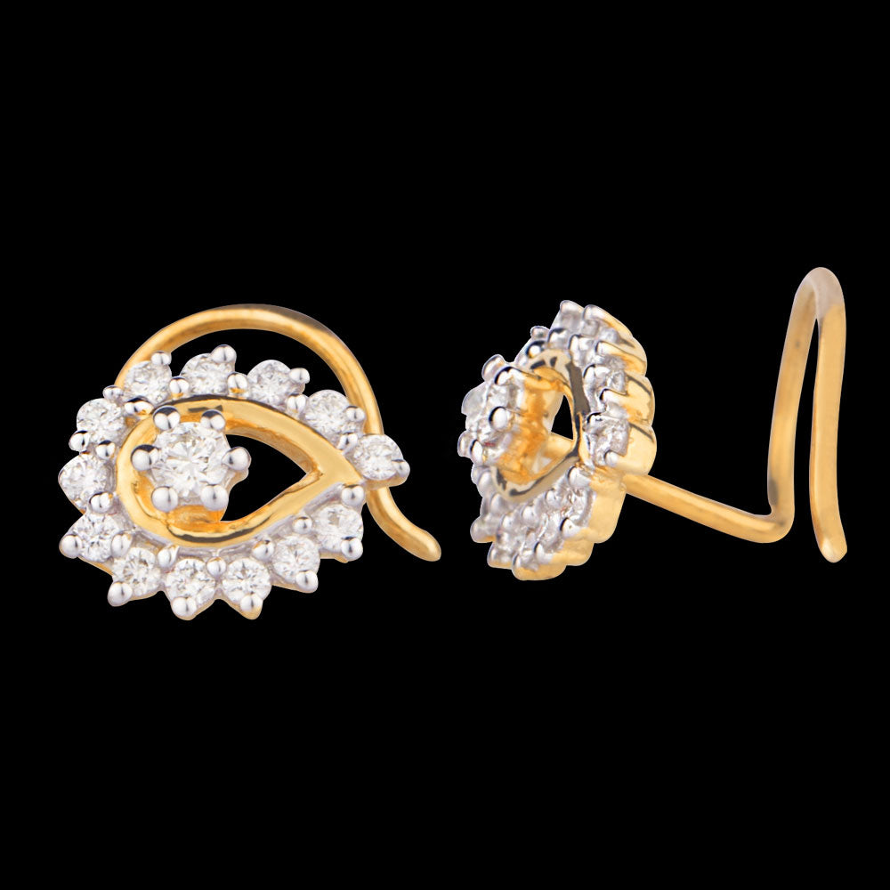 18K Yellow Gold Diamond Nosepin - 0.11ct VS-SI-IJ