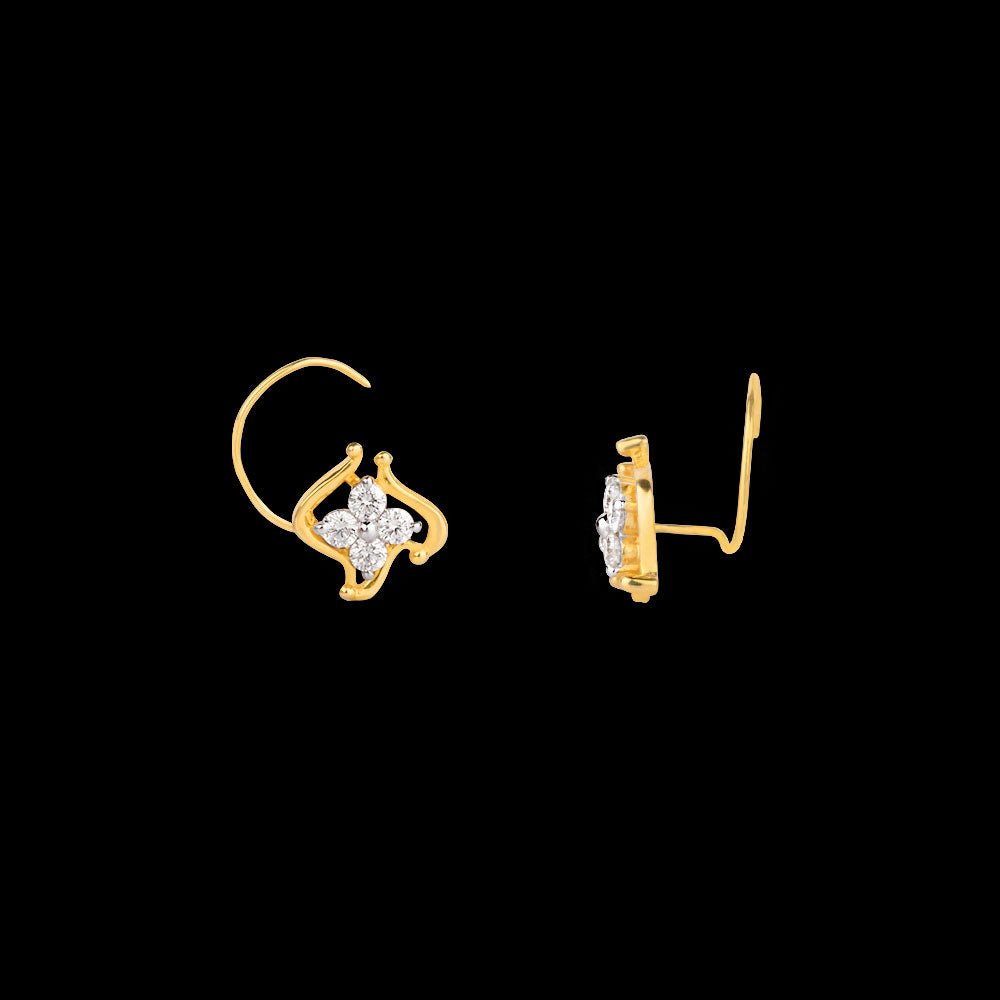14K Yellow Gold Diamond Nosepin - 0.15ct VVS-VS-FG