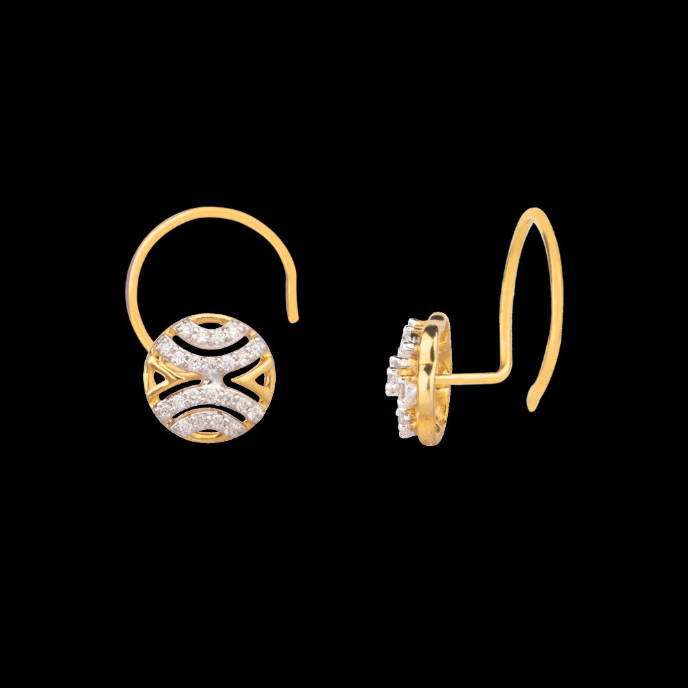 14K Yellow Gold Diamond Nosepin - 0.09ct VS-HI