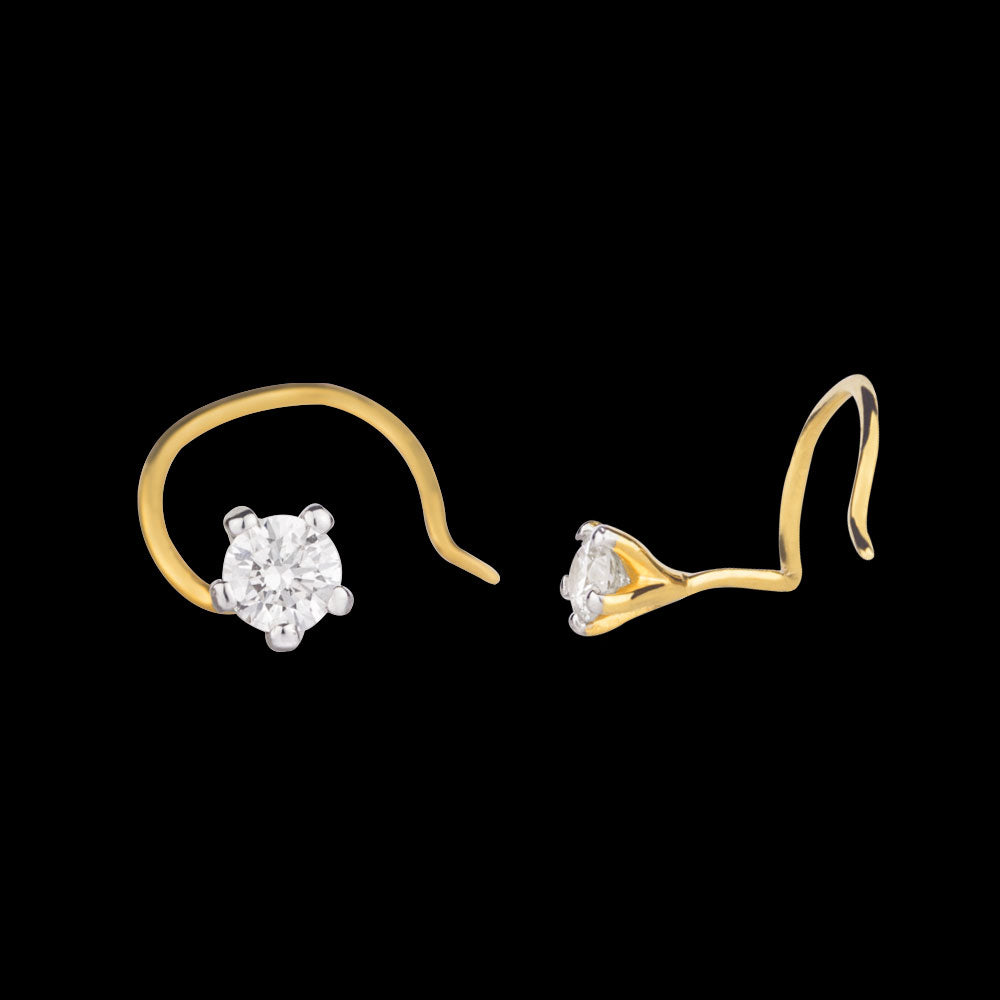 14K Yellow Gold Diamond Nosepin - 0.08ct SI-FG