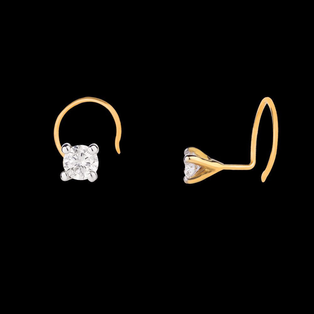 14K Yellow Gold Diamond Nosepin - 0.07ct SI-FG