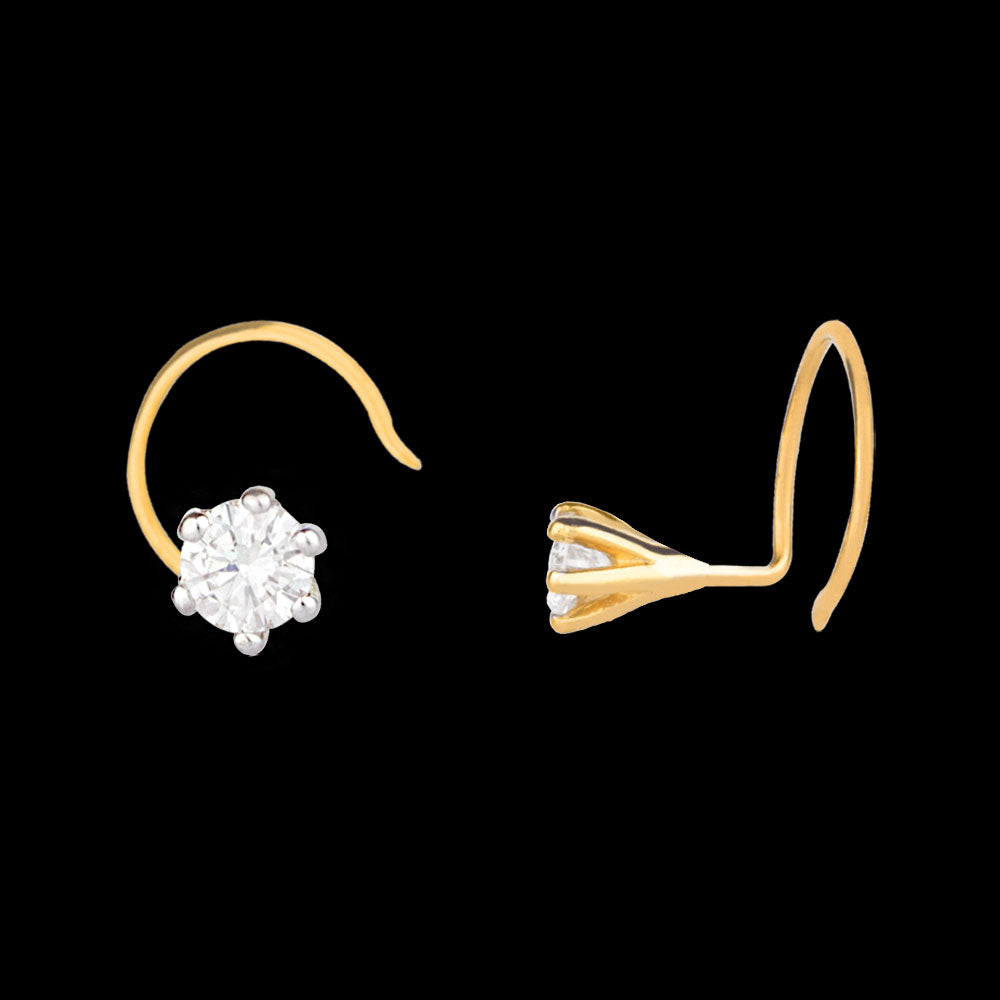 14K Yellow Gold Diamond Nosepin - 0.07ct SI-FG