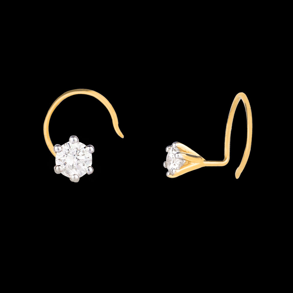 14K Yellow Gold Diamond Nosepin - 0.07ct SI-FG