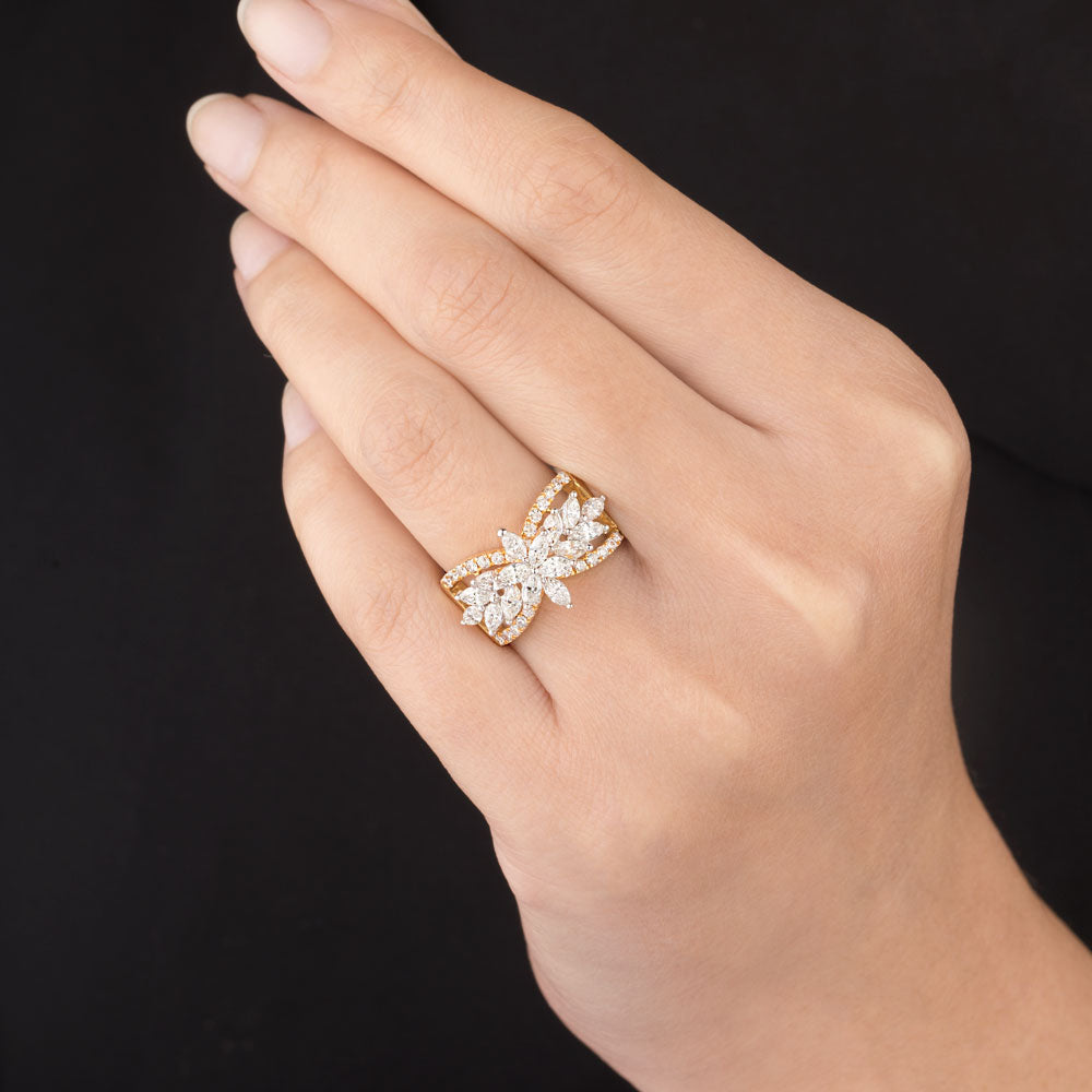 14K Yellow Gold Diamond Ring - 1.34ct SI-HIJ