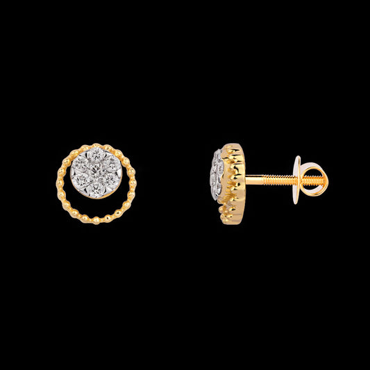 14K Yellow Gold Diamond Earrings - 0.2ct VVS-VS-GH