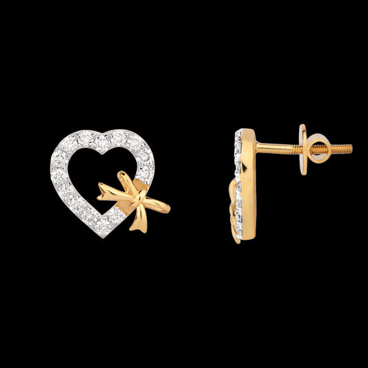 14K Yellow Gold Diamond Earrings - 0.6ct VVS-VS-GH