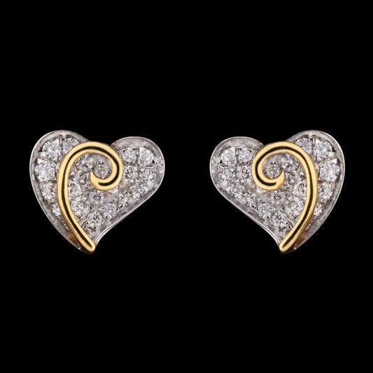14K Yellow Gold Diamond Earrings - 0.28ct VVS-VS-GH