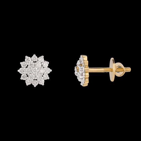 14K Yellow Gold Diamond Earrings - 0.46ct VVS-VS-HI