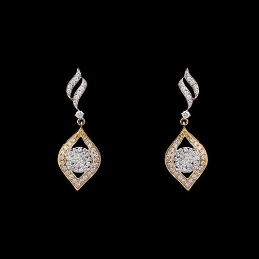 14K Yellow Gold Diamond Earrings - 0.89ct VVS-VS-GH