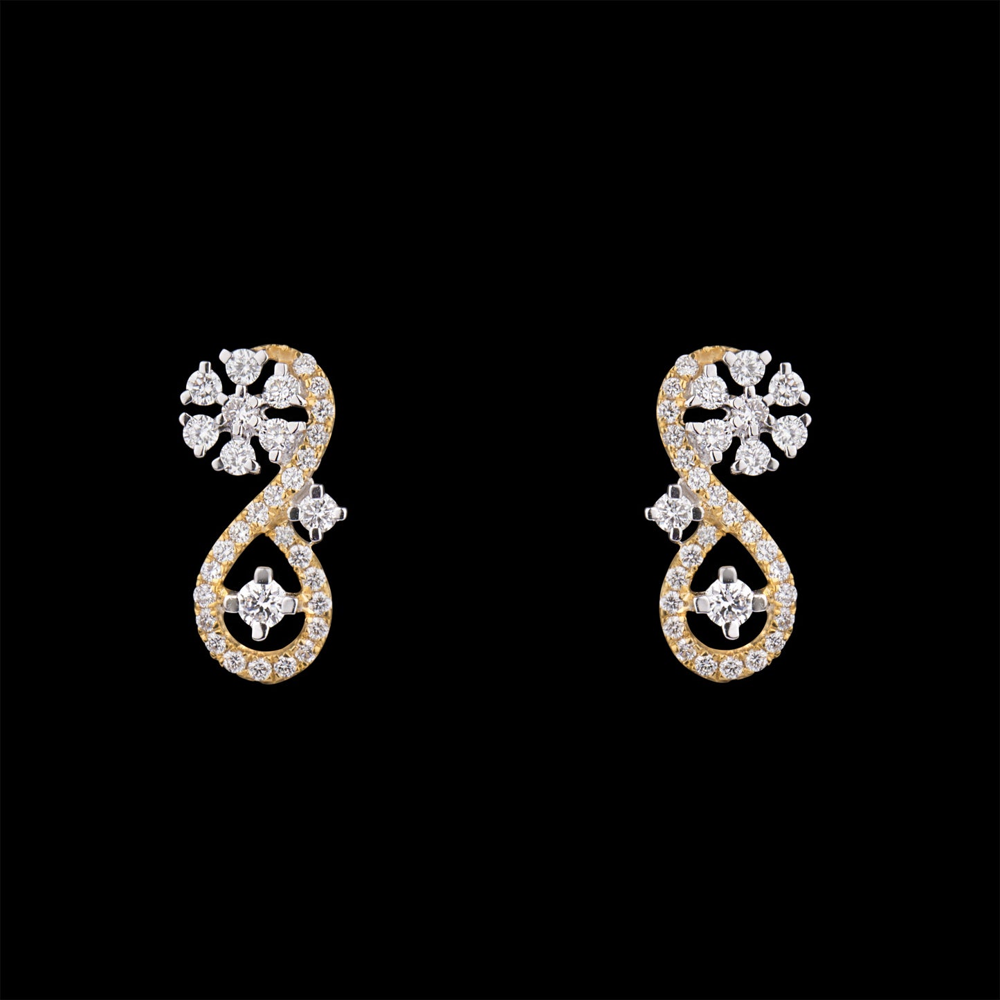 14K Yellow Gold Diamond Earrings - 0.53ct VVS-VS-GH