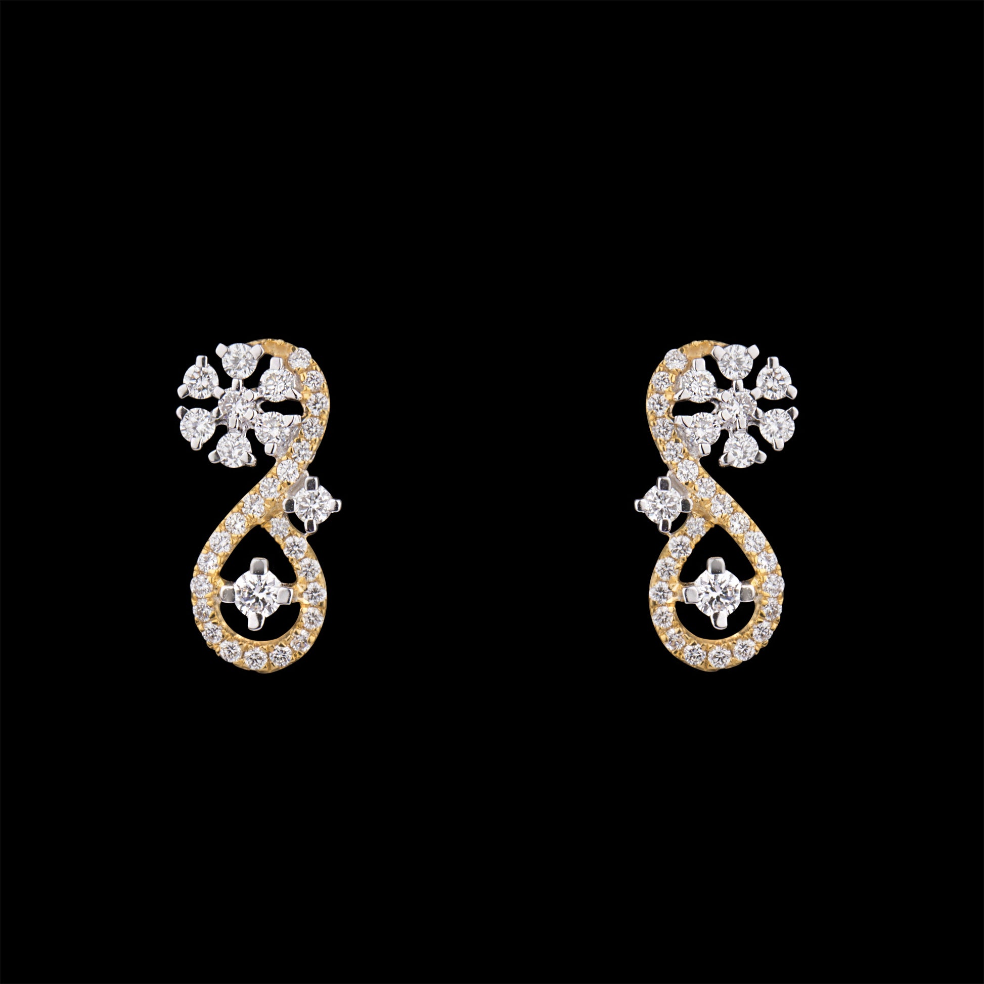 14K Yellow Gold Diamond Earrings - 0.53ct VVS-VS-GH