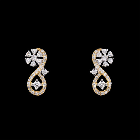14K Yellow Gold Diamond Earrings - 0.53ct VVS-VS-GH