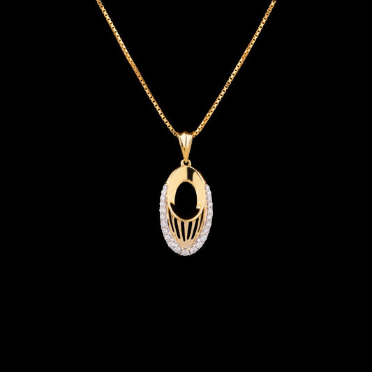 14K Yellow Gold Diamond Pendant - 0.24ct VVS-VS-GH