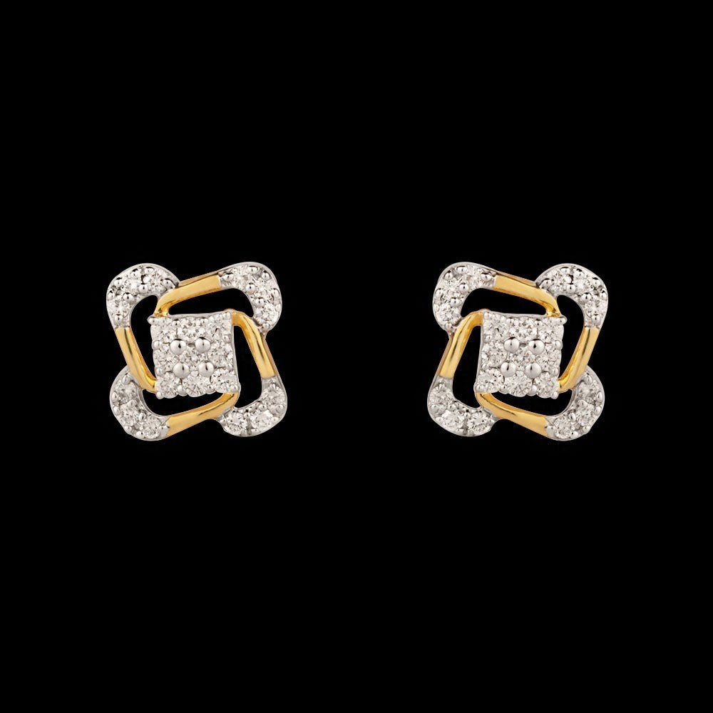 14K Yellow Gold Diamond Earrings - 0.38ct VVS-VS-IJ