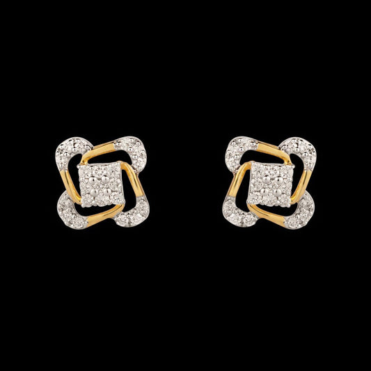 14K Yellow Gold Diamond Earrings - 0.38ct VVS-VS-IJ