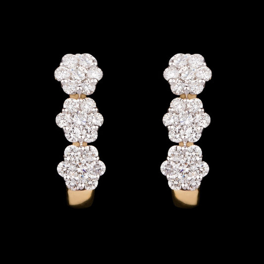 14K Yellow Gold Diamond Earrings - 0.4ct VVS-VS-GH