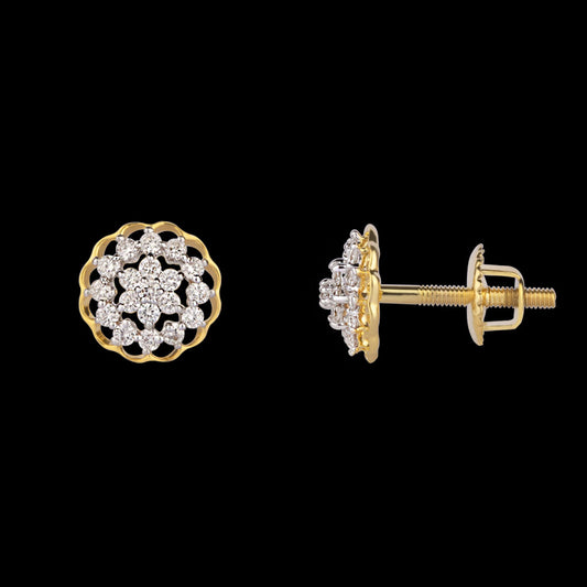 14K Yellow Gold Diamond Earrings - 0.24ct VVS-VS-IJ