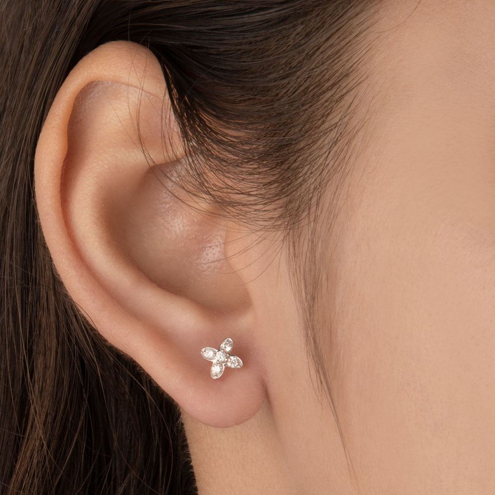 14K Yellow Gold Diamond Earrings - 0.19ct VS-SI-HI