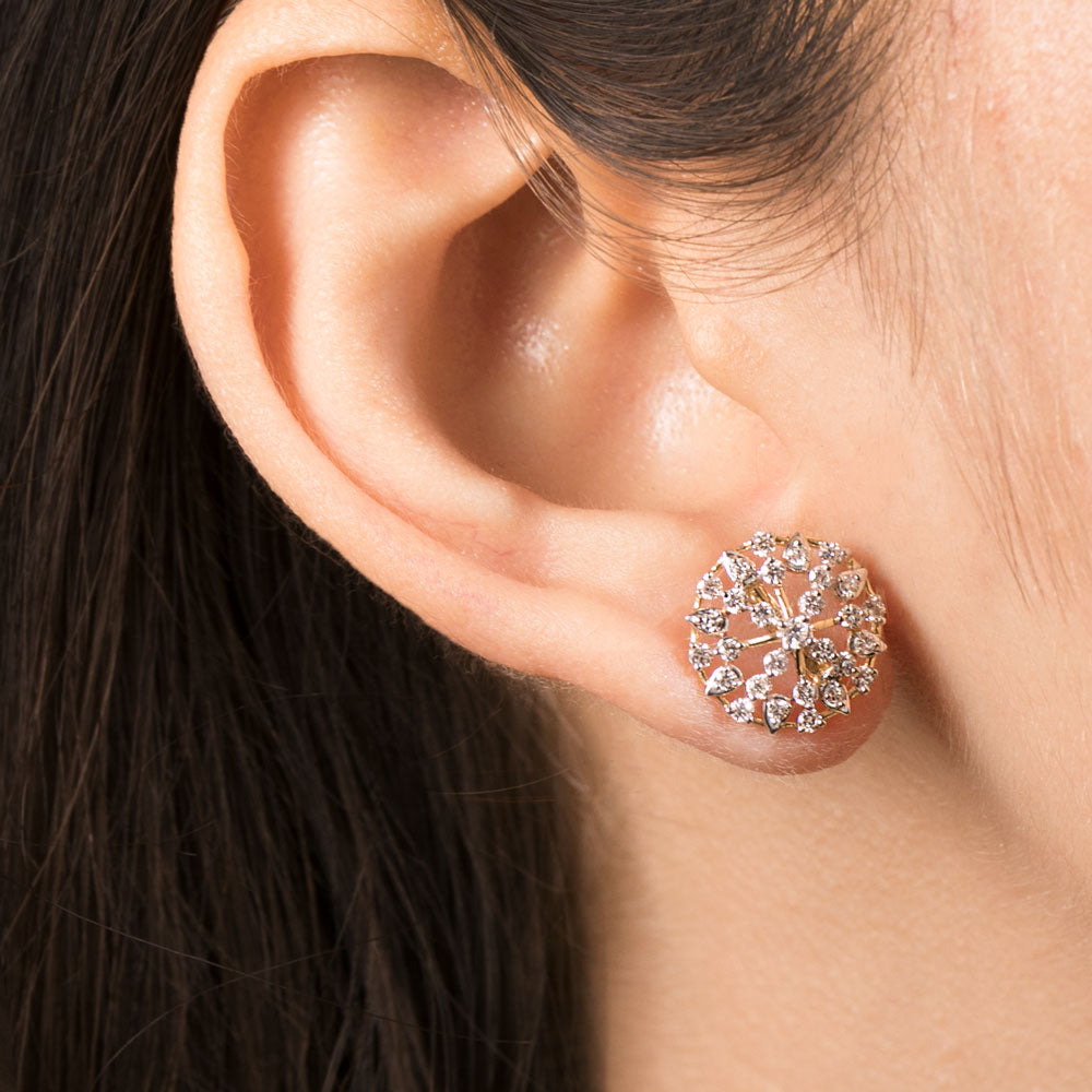 14K Yellow Gold Diamond Earrings - 0.83ct VVS-VS-GH