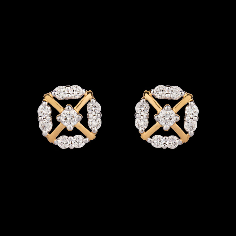14K Yellow Gold Diamond Earrings - 0.24ct VS-SI-HI