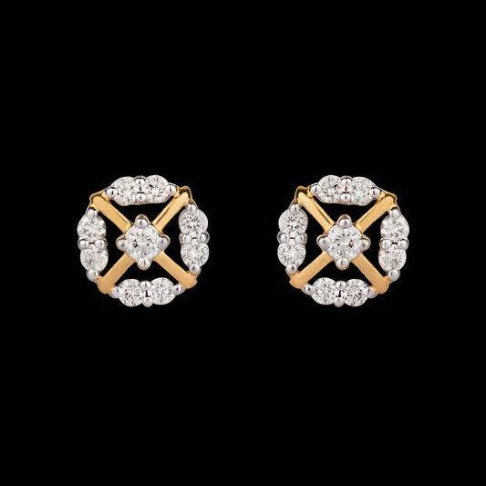 14K Yellow Gold Diamond Earrings - 0.24ct VS-SI-HI