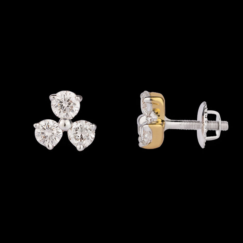 14K Yellow Gold Diamond Earrings - 0.12ct VS-SI-HI