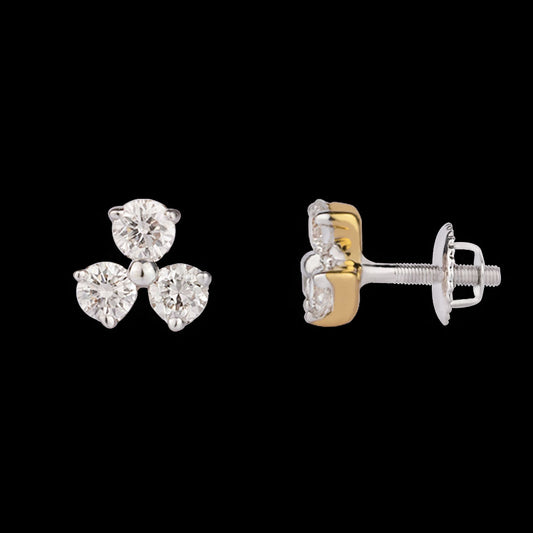 14K Yellow Gold Diamond Earrings - 0.12ct VS-SI-HI