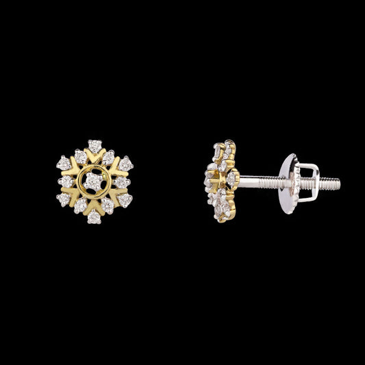 14K Yellow Gold Diamond Earrings - 0.18ct VVS-VS-IJ